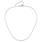 0.85mm 10K White Gold Box Chain