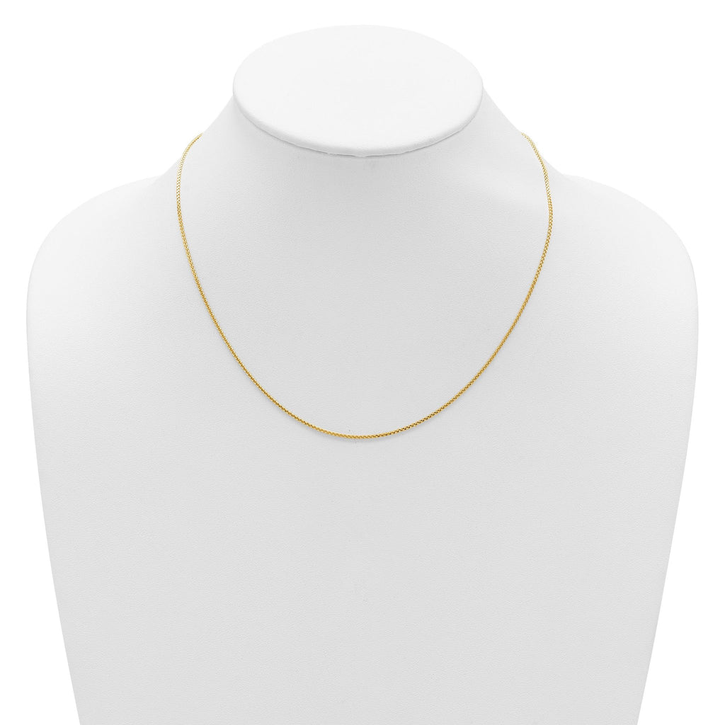 1.2mm 10K Yellow Gold Spiga Wheat Chain