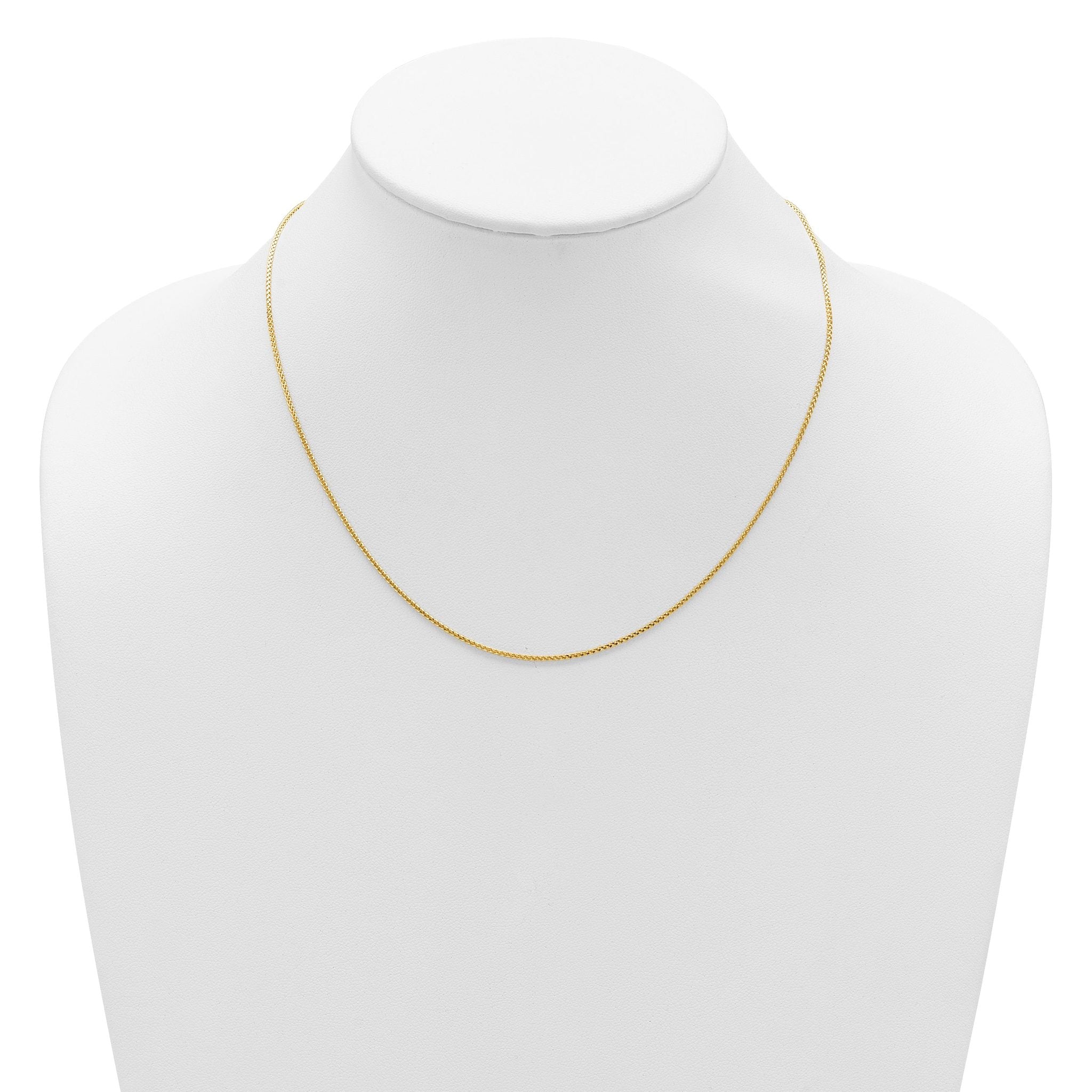 1.2mm 10K Yellow Gold Spiga Wheat Chain