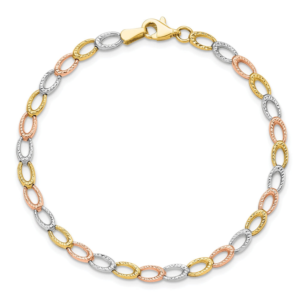 10K Tri-Color D/C Bracelet