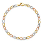 10K Tri-Color D/C Bracelet