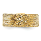 10k Polished/Textured Stretch Ring