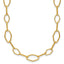 Sterling Silver Gold-tone pol. Fancy Link w/2in ext. Necklace