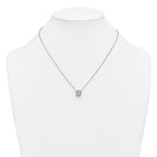 14k White Gold 2 carat Certified Lab Grown Diamond VS+ F+ Round Complete Bezel Set 18 inch Necklace