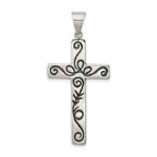 Sterling Silver 925 Latin Cross Pendant with Polished Anti-Tarnish Finish