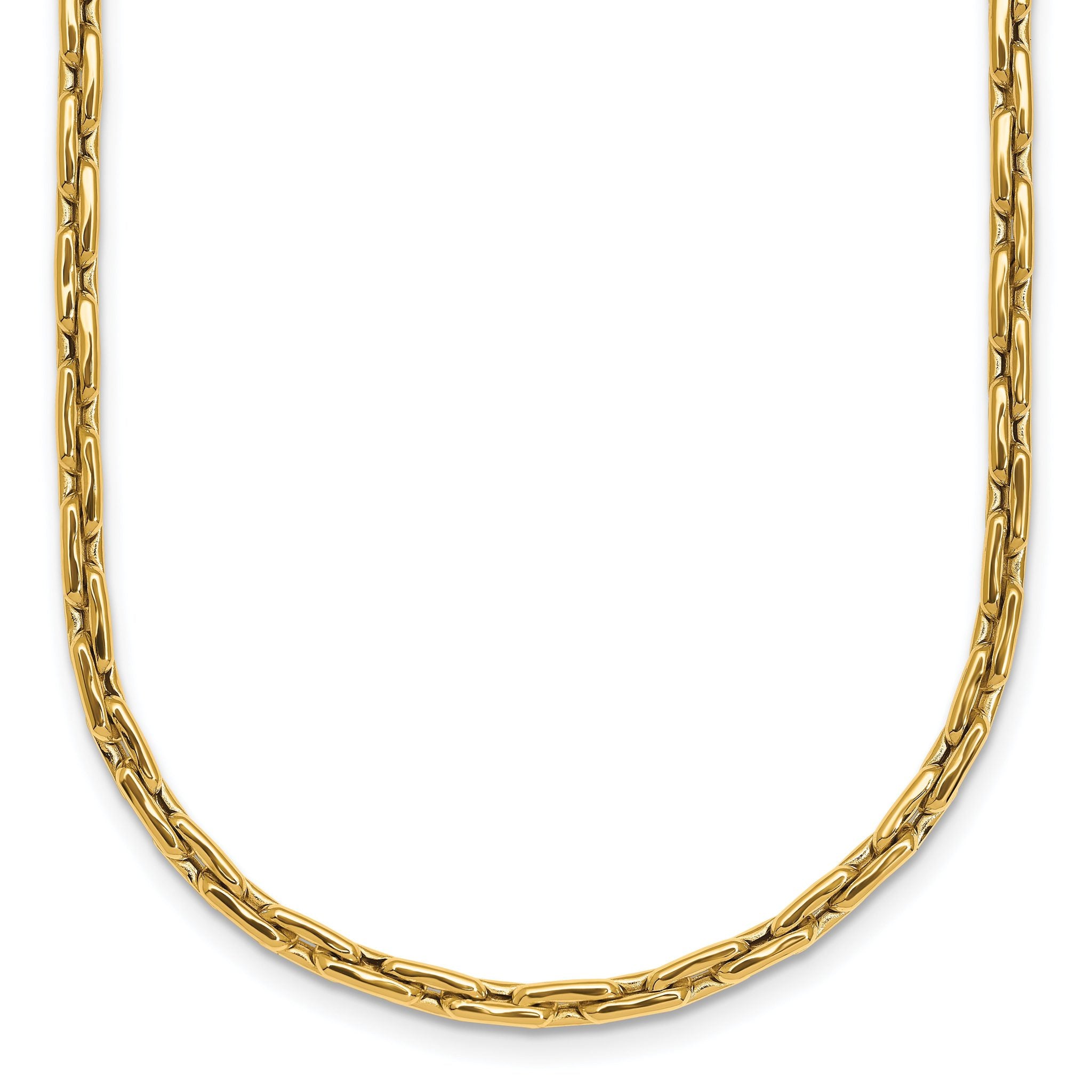 14k Polished 2.9mm Fancy Link 18 inch Necklace