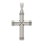 Sterling Silver 925 Latin Cross Pendant with Polished Anti-Tarnish Finish