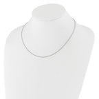 1.4mm 10K White Gold Round Cable Chain