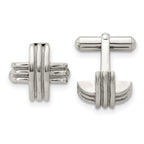 Polished X Cufflinks in Stainless Steel