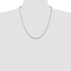Polished Snake Chain Necklace in Sterling Silver, 2mm