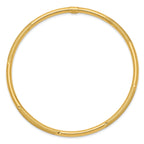 14K Gold Women's Slip-On Bangle with Polished Satin Finish
