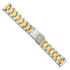 Two-Tone Oyster-Style Watch Band in Stainless Steel, 18mm