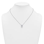14k White Gold 4 carat Certified Lab Grown Diamond VS/SI+ G+ Oval Complete Four Prong 18 inch Pendant Necklace