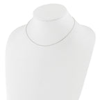 0.95mm 10K White Gold Round Cable Chain