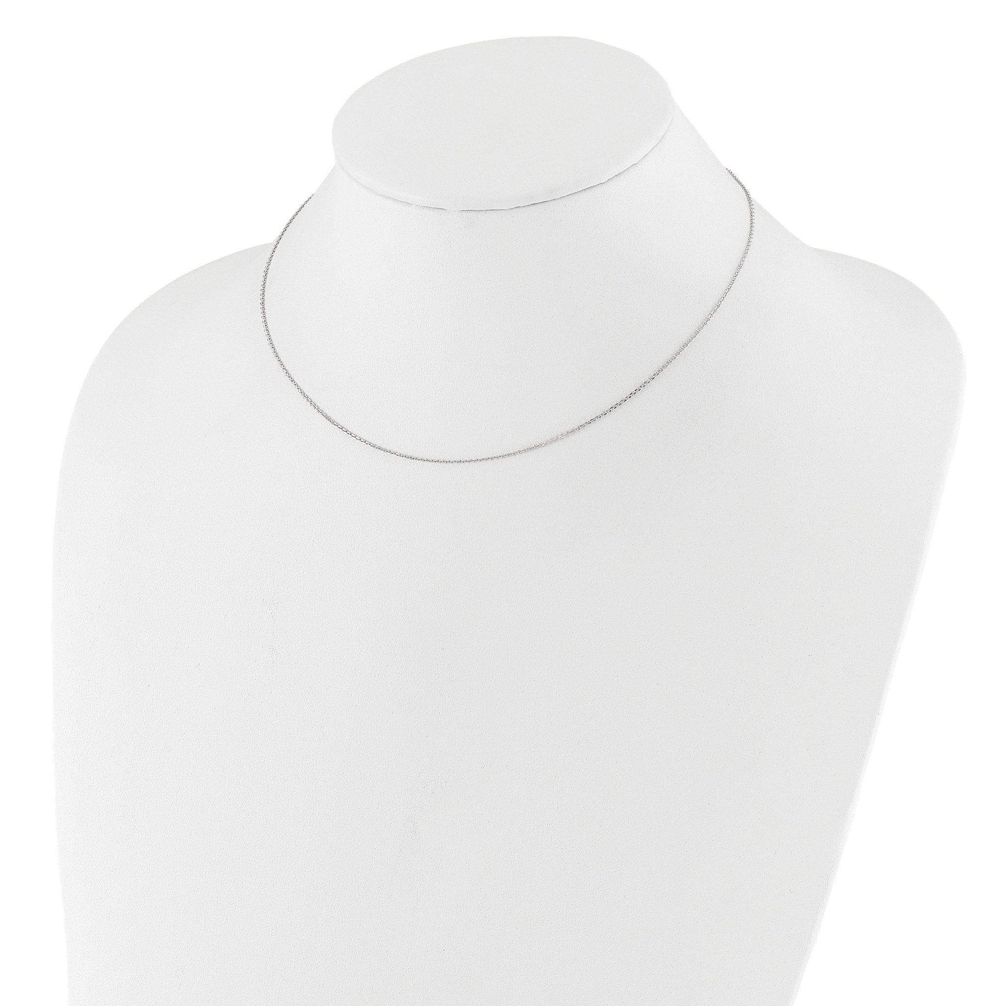 0.95mm 10K White Gold Round Cable Chain