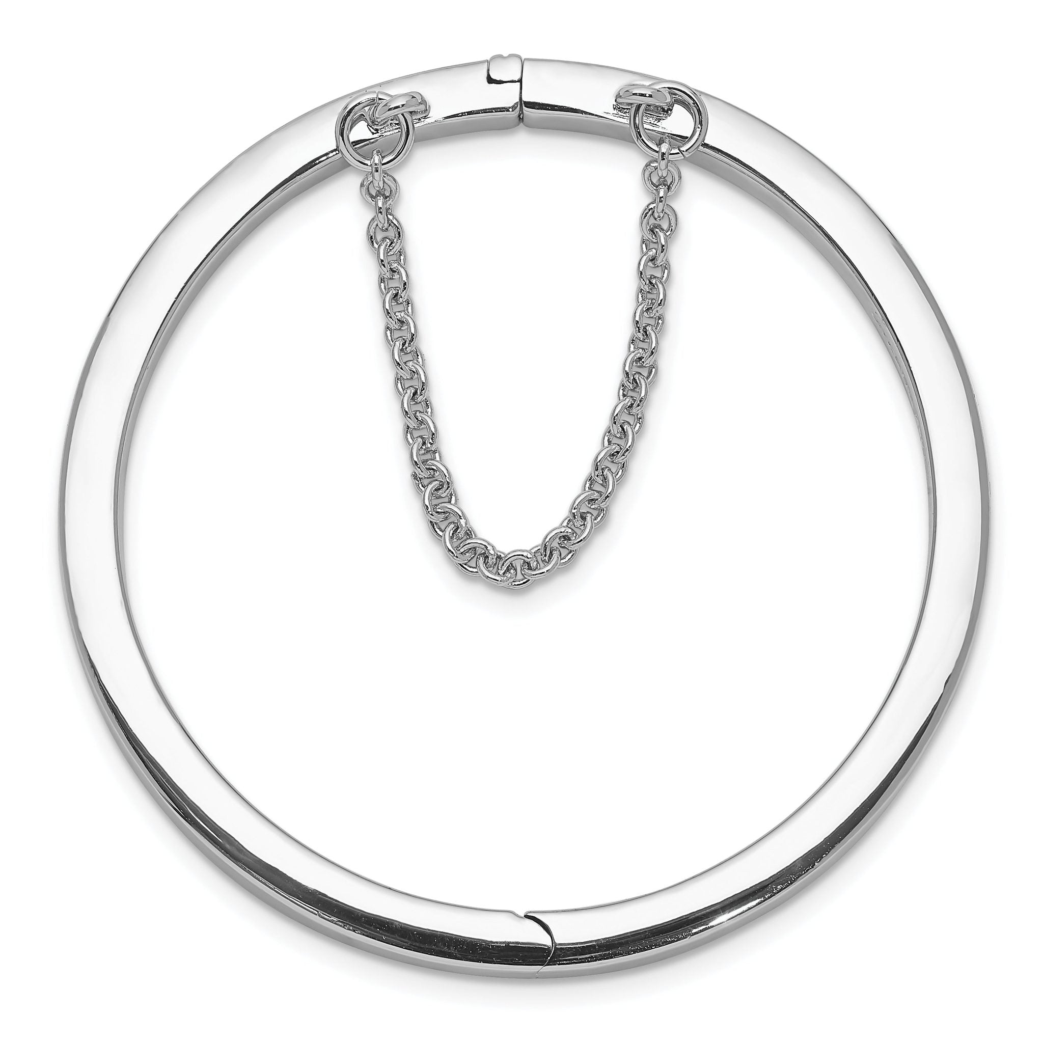 Sophia Jewelers Sterling Silver Girls' Polished 4mm Safety Bangle