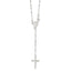 Sterling Silver Polished Rosary Necklace