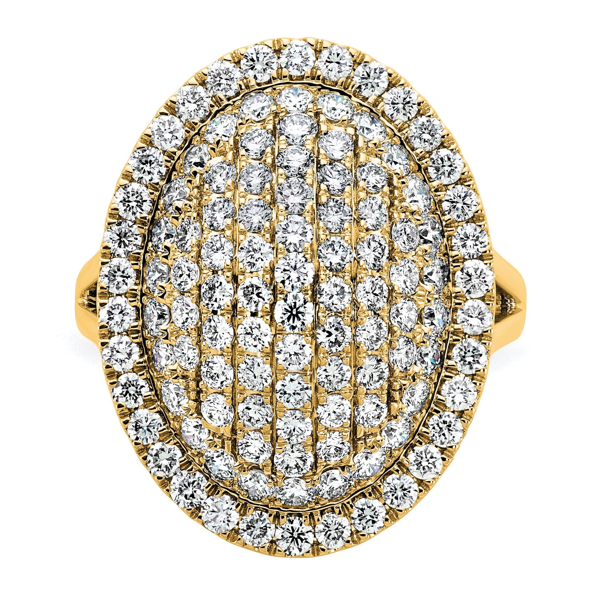 14k 2 1/4 carat Lab Grown Diamond VS/SI+ G+ Complete Fashion Ring