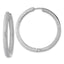 Sterling Silver Rhodium-plated In and Out CZ Pave 3.7 x 39mm Hinged Hoop Earrings