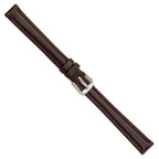 Smooth Leather Watch Band in Dark Brown, 19mm