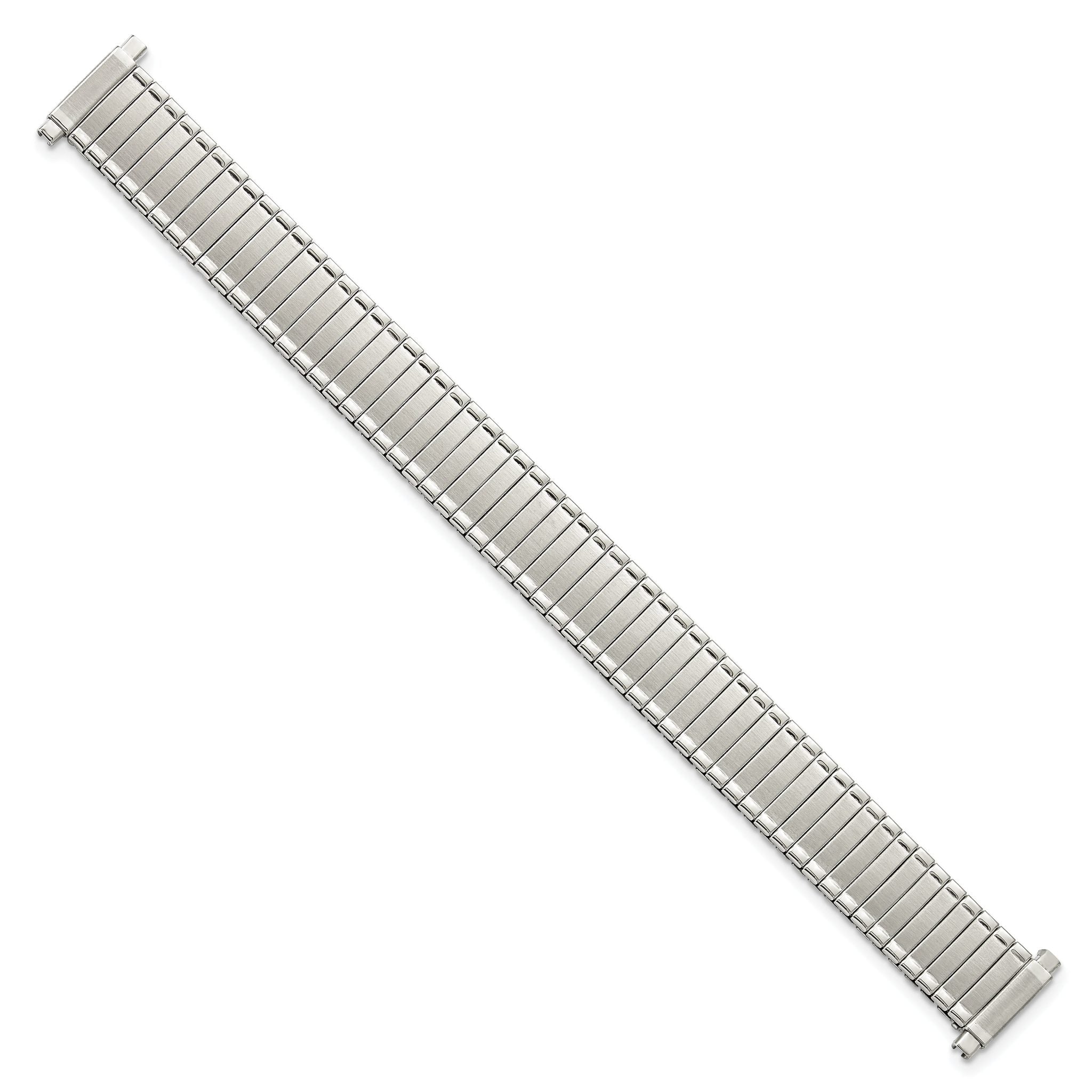 Satin & Polished Flexo Link Watch Band in Silver-Tone Stainless Steel Secondary image