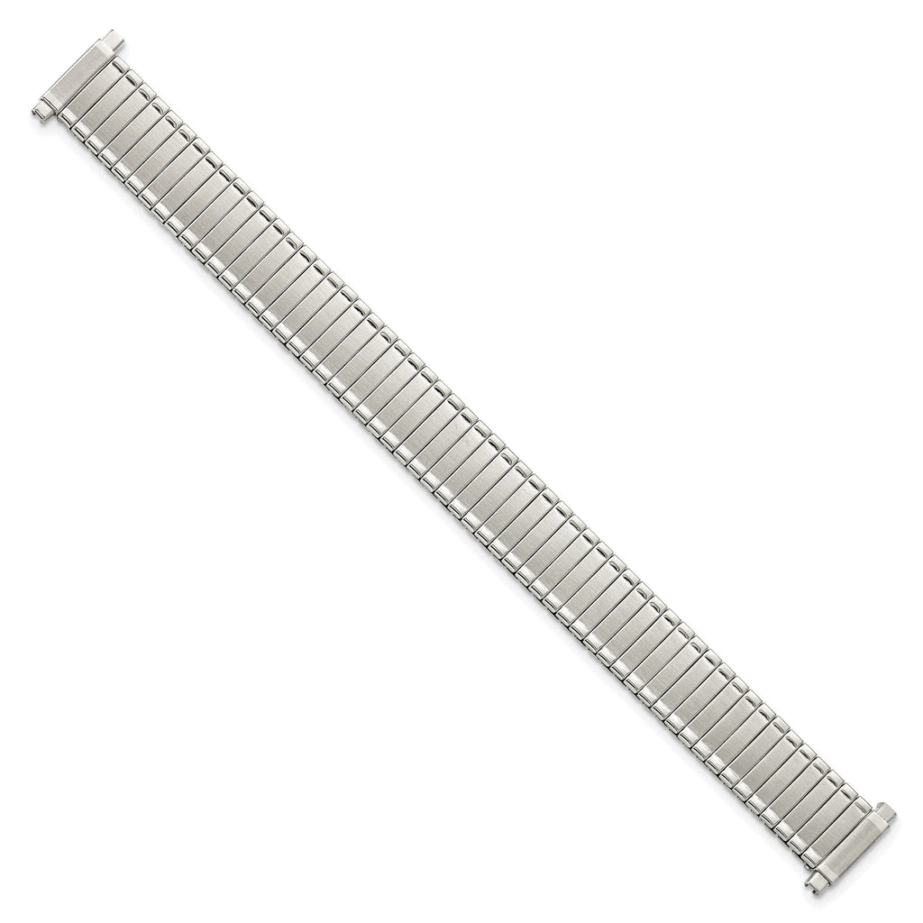 Satin & Polished Flexo Link Watch Band in Silver-Tone Stainless Steel