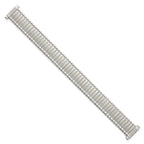 Satin & Polished Flexo Link Watch Band in Silver-Tone Stainless Steel