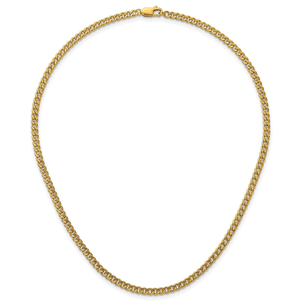 14K Gold Filled Bold Curb Chain Necklace in 3.5mm Width