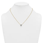 14k 2 1/2 carat Lab Grown Diamond VS+ F+ Heart Complete 18 inch Four Prong Pendant Necklace