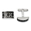 Black IP-Plated Cuff Links in Stainless Steel