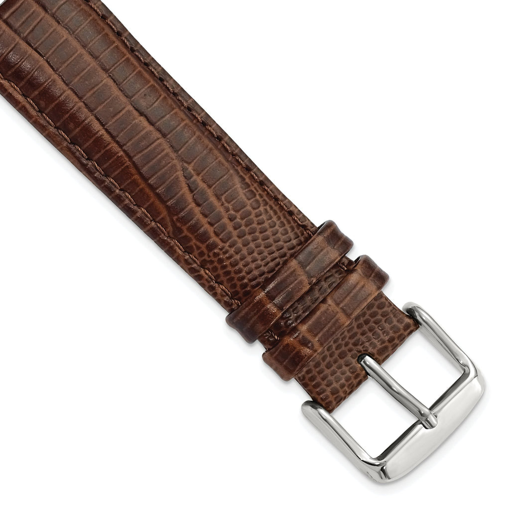 Havana Teju Lizard Grain Leather Watch Band, 19mm