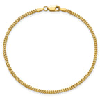 14K 7 inch 1.5mm Franco with Lobster Clasp Bracelet
