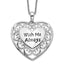 Sentimental Expressions Sterling Silver Rhodium-plated Antiqued With Me Always 18in Heart Necklace