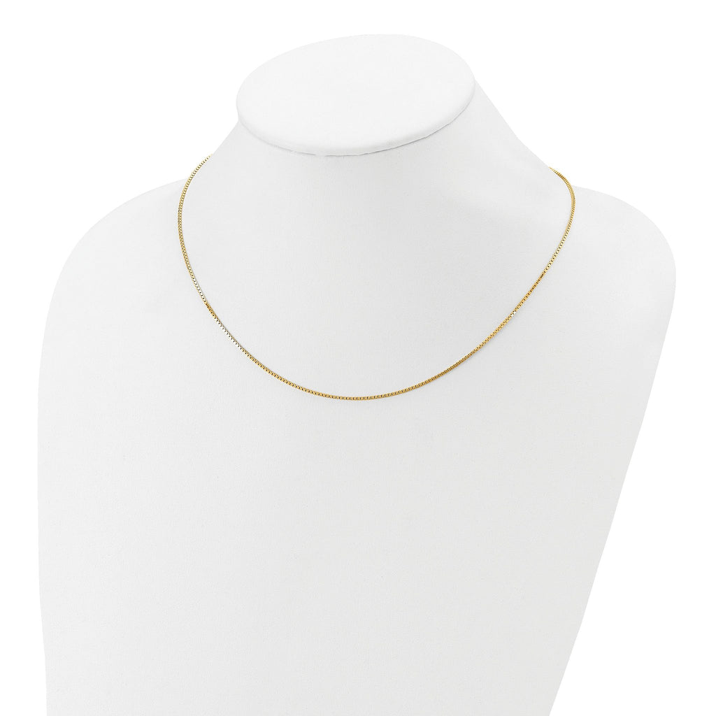 SS Gold-plated 1.1mm Box 1in+1in Adjustable Chain
