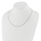 14K White Gold Adjustable 2.5mm Semi-Solid D/C Cable Chain