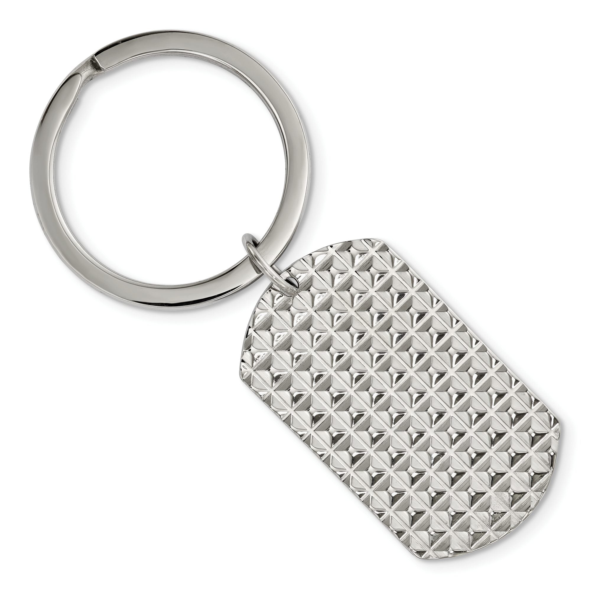 Reversible Key Ring in Stainless Steel, Polished & Brushed