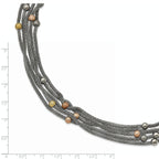 Two-Tone Mesh Necklace in Stainless Steel