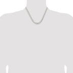 Sterling Silver Rhodium-plated 6.75mm Concave Beveled Curb Chain