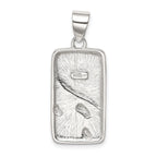 Sterling Silver Antiqued Footprint Pendant by Sophia Jewelers
