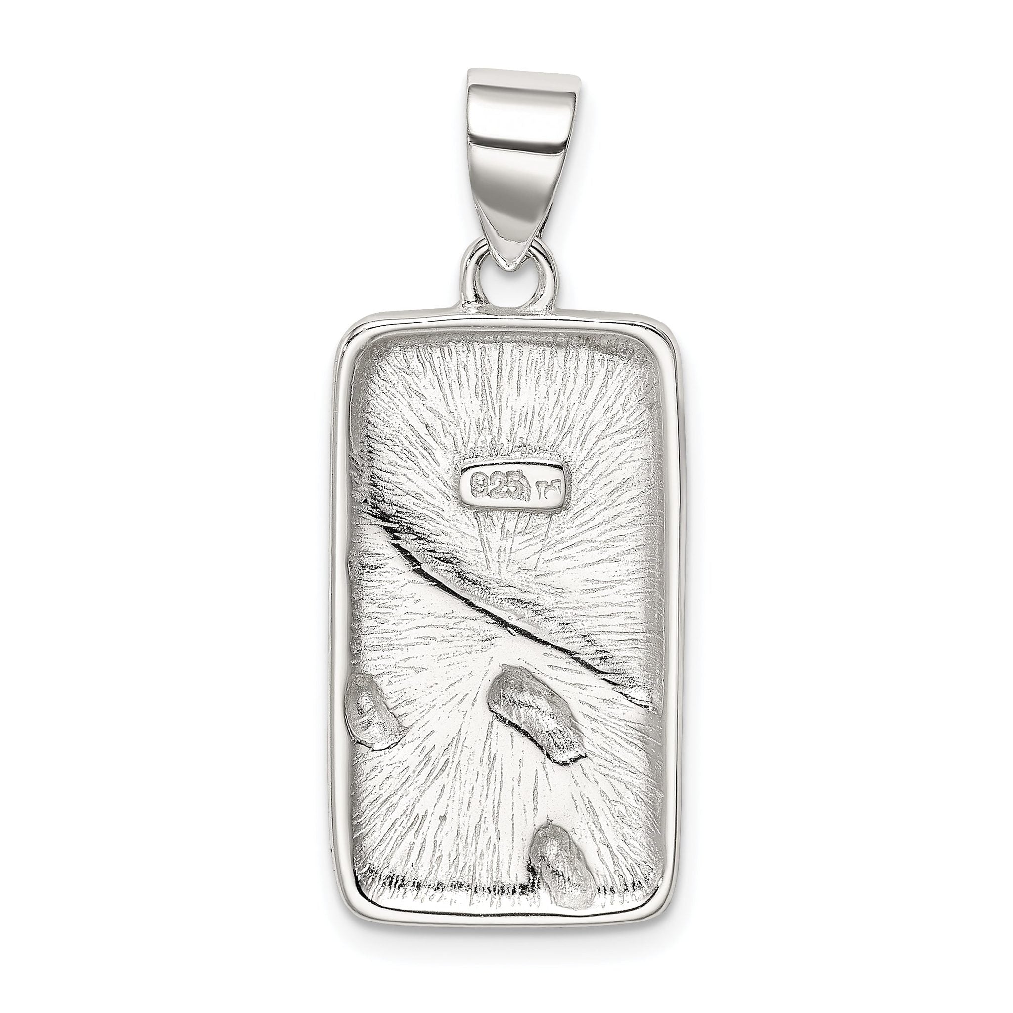 Sterling Silver Antiqued Footprint Pendant by Sophia Jewelers