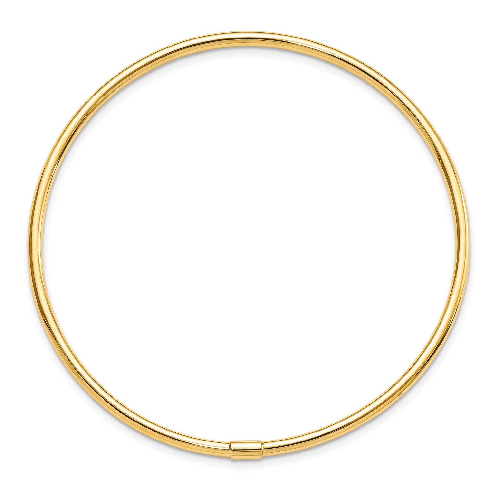 14K Gold Polished Slip-On Bangle with Lifetime Guarantee Secondary image