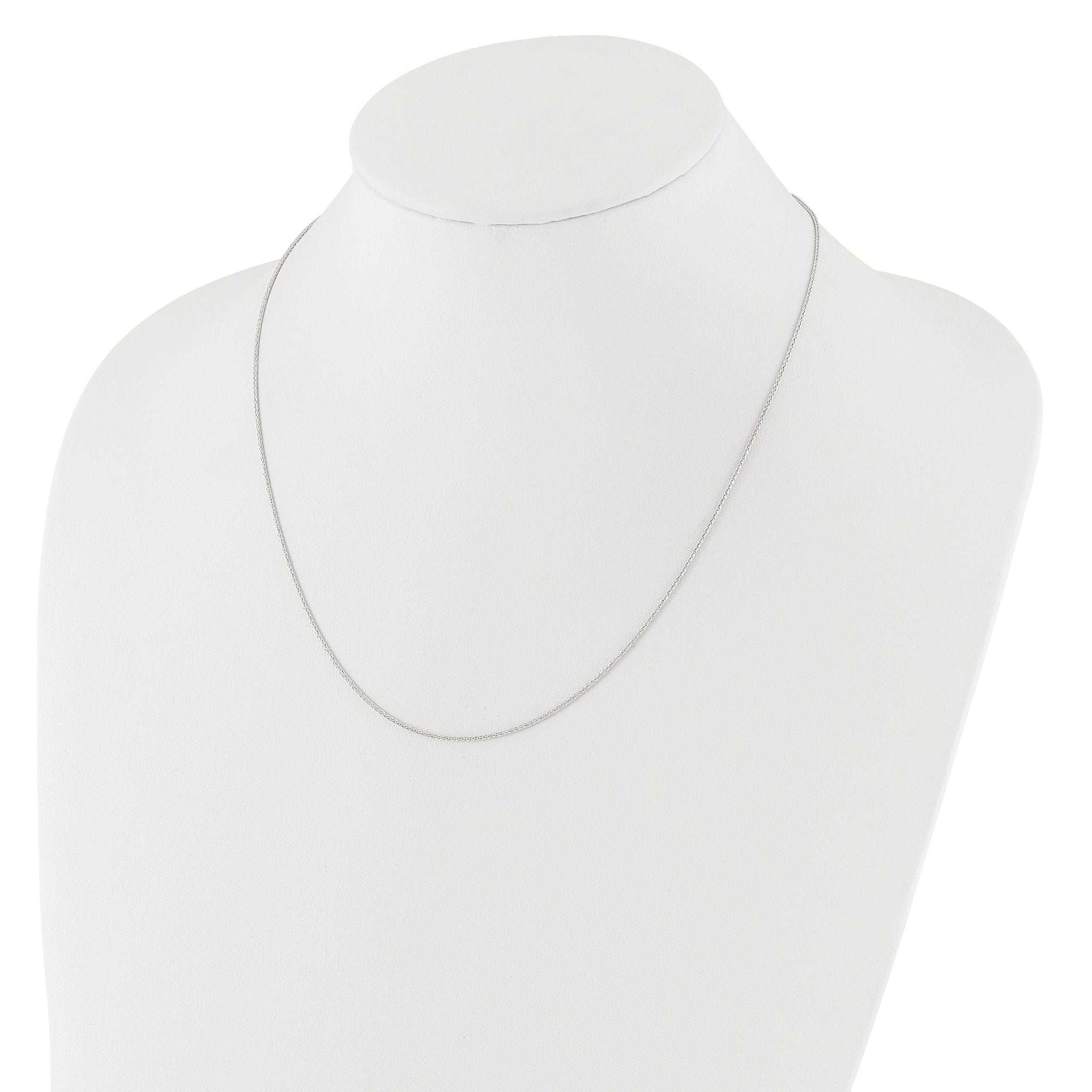 Adjustable Wheat Chain in 14K White Gold, 1mm