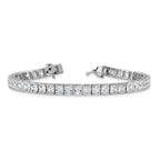 Sterling Shimmer Sterling Silver Rhodium-plated 7 inch 40 Stone CZ Bracelet