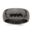 Faceted Wedding Band in Black Titanium, 9mm