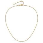 Diamond-Cut Cable Adjustable Chain in 10K Yellow Gold
