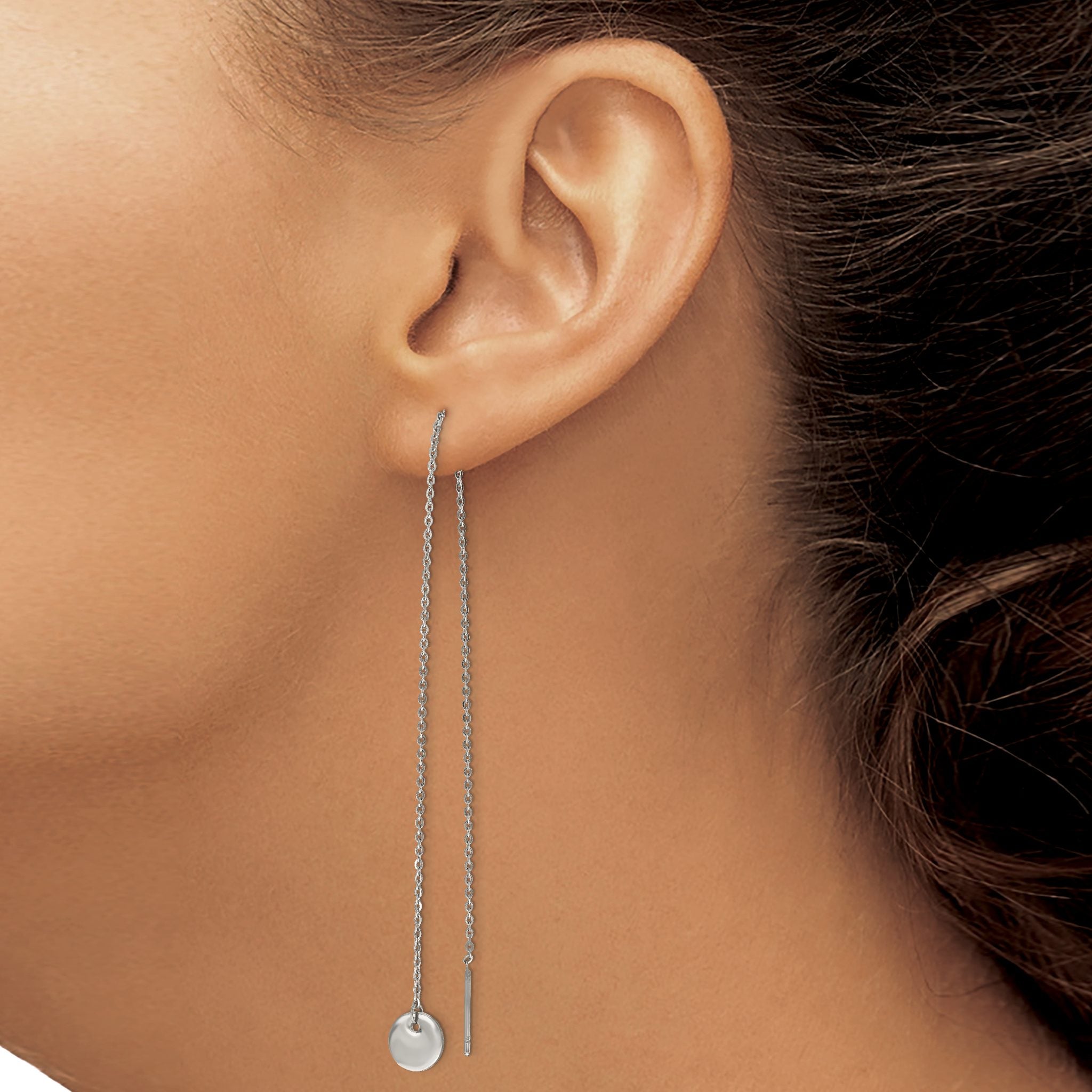 Stainless Steel Polished Threader Earrings for Women