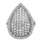 14k White Gold 2 carat Lab Grown Diamond VS/SI+ G+ Complete Fashion Ring