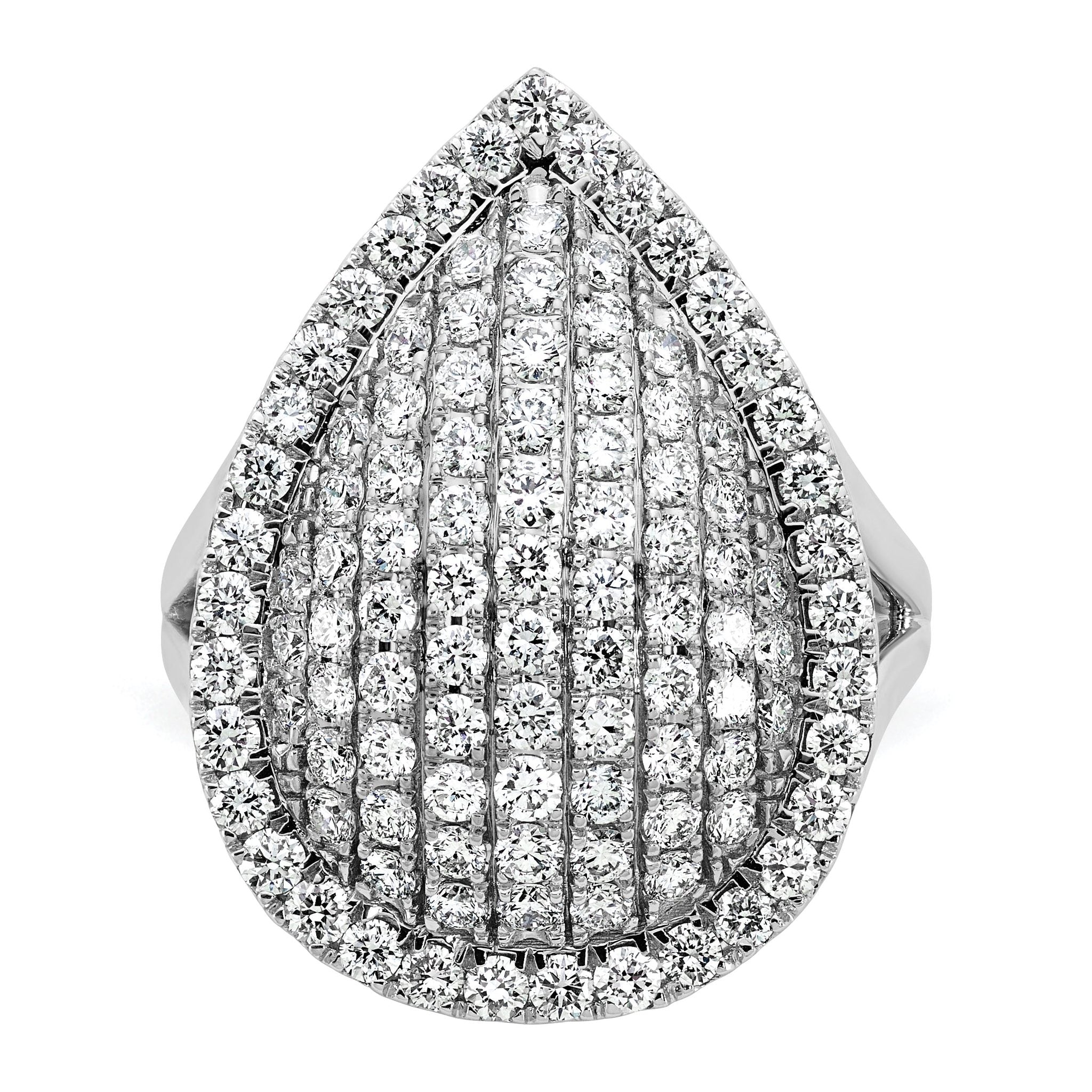 14k White Gold 2 carat Lab Grown Diamond VS/SI+ G+ Complete Fashion Ring
