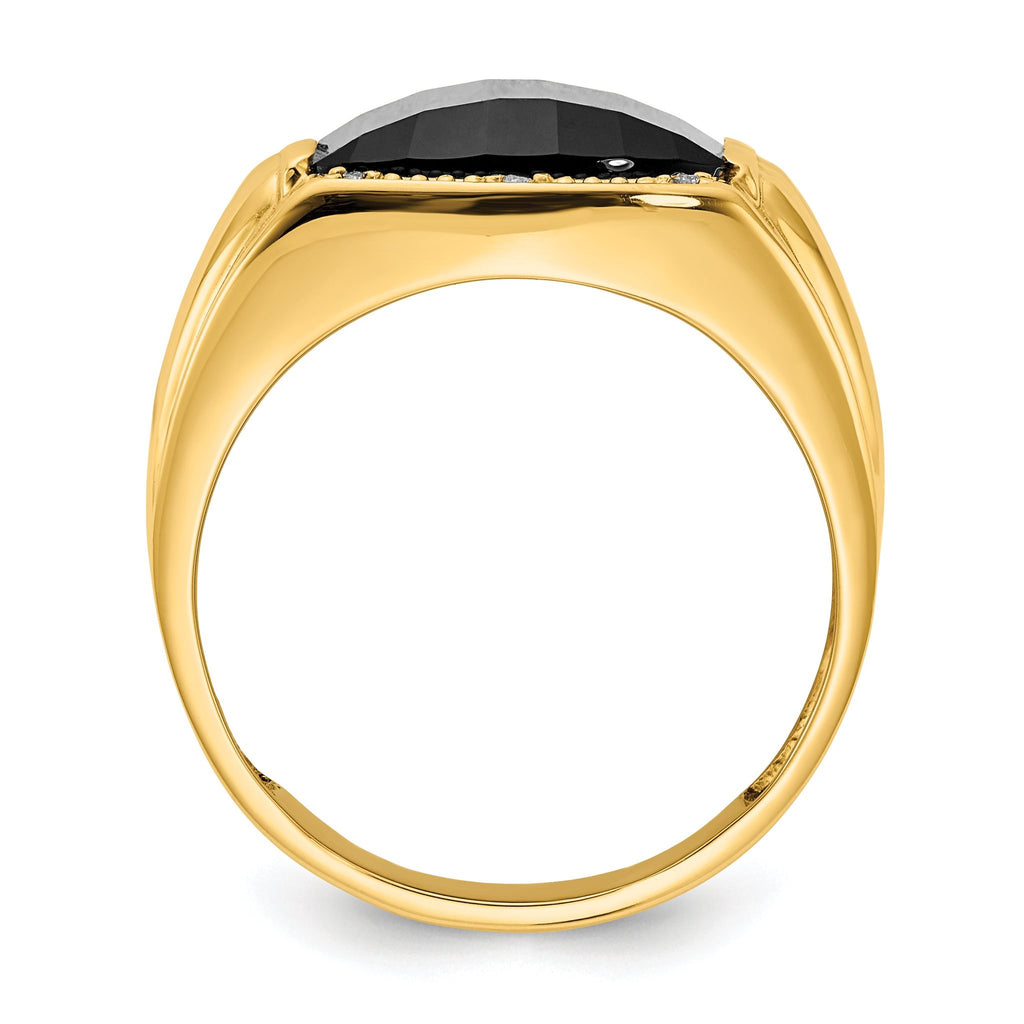 14K A Diamond men's ring