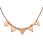Triangle Charm Necklace in Rose-Tone Stainless Steel